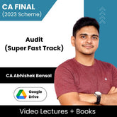 CA Final (2023 Scheme) Audit (Super FastTrack) Video Lectures by CA Abhishek Bansal (Download + Books)